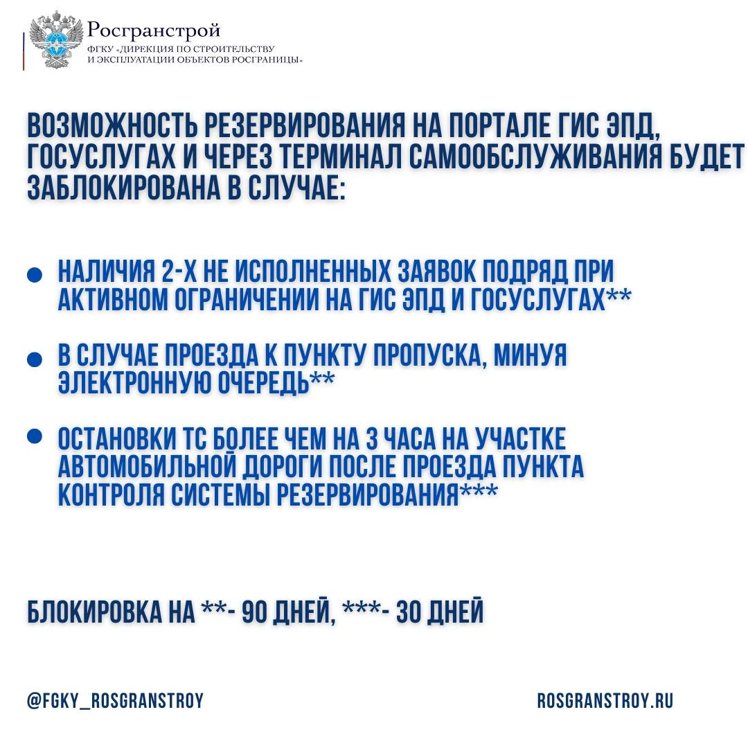 с 1 октября 2025 года в автомобильном  пункте пропуска Верхний Ларс заработает система электронной очереди