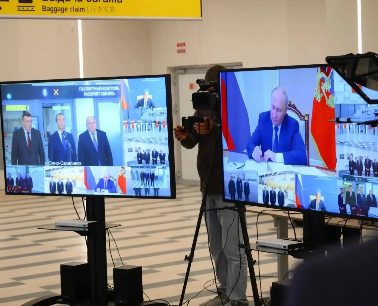 Оснащенный воздушный пункт пропуска Южно-Сахалинск представили Президенту РФ Владимиру Путину