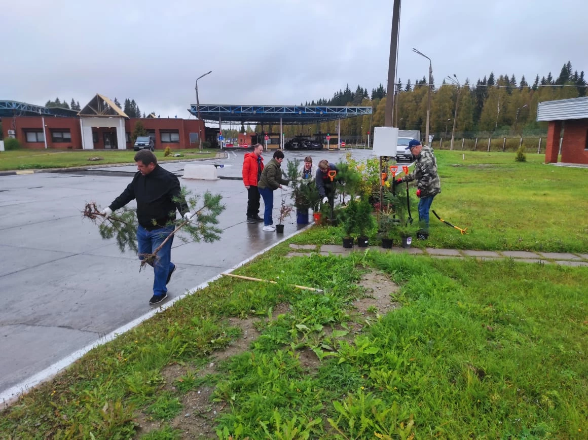 В пунктах пропуска через госграницу РФ в Ленинградской области и Карелии проведены субботники 